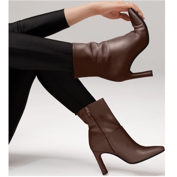 SARTO • Chocolate Brown Flexa Comfort Leather Bootie - Picture 8 of 8
